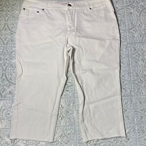 E39 by Eric White Denim DIY Cut Off Capri Pants Size 12